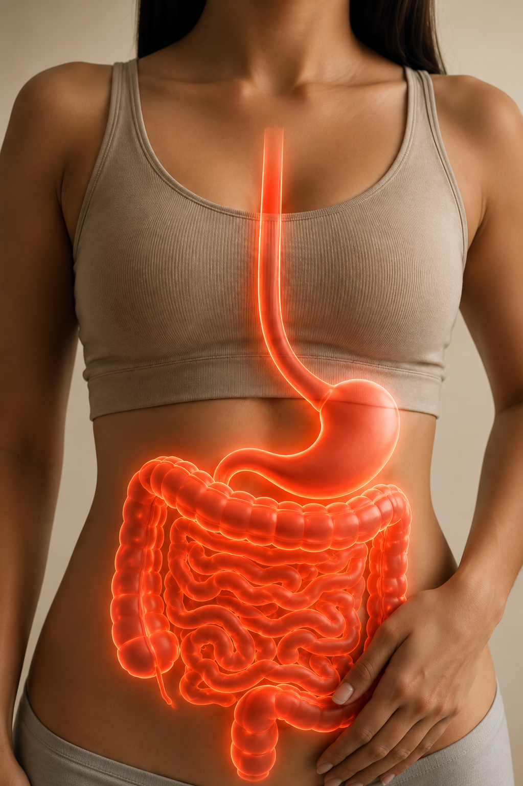 Anatomical view illustrating the digestive system